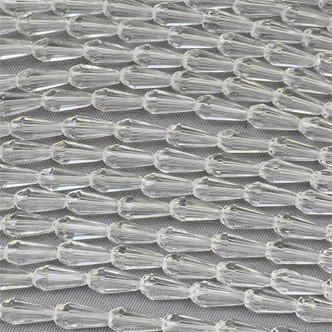 Clear Crystal Faceted Teardrop 10x4mm Crystal Chinese Glass Beads Per Strand