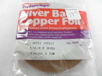 Silver Back Copper Foil 5/16 inch 36 yards - per pkg-