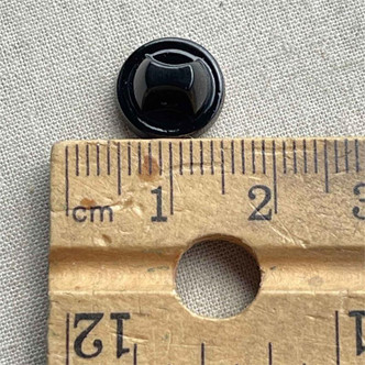11mm Czech Glass Button Copper Jet Q2 Per Pkg