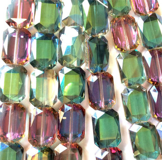 Crystal Volcano Crystal Emerald Cut Rectangle 18x13mm Chinese Crystal Glass Bead Per Strand