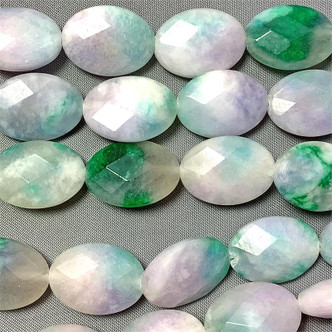Candy Jade 18x13mm Oval Wisteria Semi-Precious Stone Beads Per Strand