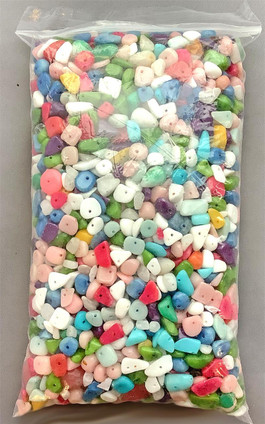 Destash Dyed Candy Jade Loose Nugget Mixed Semi Precious Stone Beads per Pkg