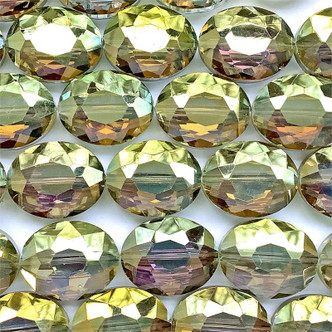 Crystal Morion 20x16mm Oval Chinese Crystal Glass Bead Per Strand