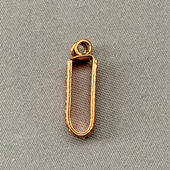 Small Ribbon Donut Bails 17x4mm Solid Copper Q6 Per Pkg
