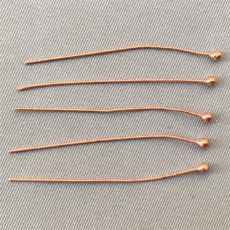 Ball Headpins 1.5 Inch 24 Gauge Solid Copper Q30 Per Pkg