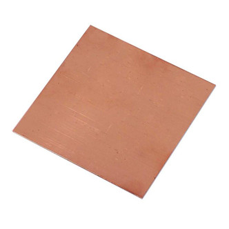 Solid Copper Sheet Metal Stamping Blank 26 Gauge 6x6 Inch Sheet per Piece