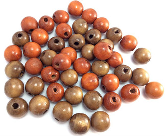 Destash SALE Cherry Wood Round Large Beads 17x18mm Rust Brown Orange Q311 Per Pkg