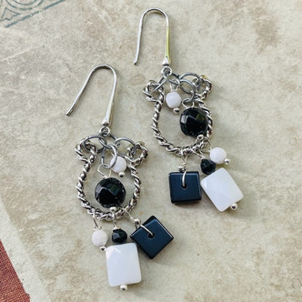 It's Just Black & White Earrings DIY Jewelry Making Mini Kit