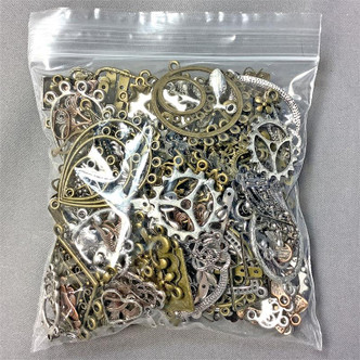 Sale Destash Plated Mixed Links and Connectors Mixed Sizes Mixed Colors Over 7oz Lot Per Pkg