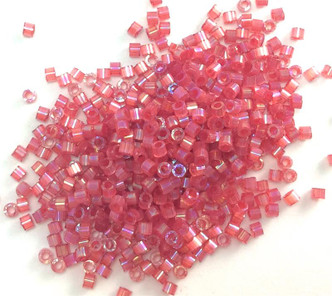Silk Inside Dyed Berry AB Size 11/0 Delica Seed Beads Per Tube