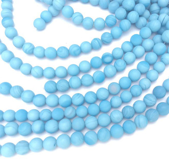 Lt Turquoise Square Pendants Sea Glass Beads - per strand