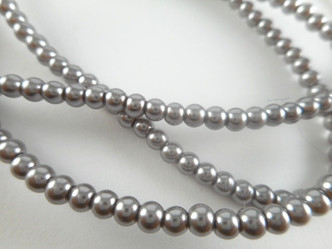 Gray Drop Sea Glass Beads - per strand