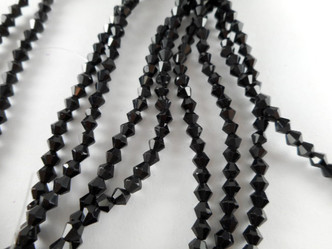 Black 12mm Coins Sea Glass Beads Per Strand