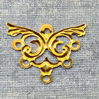Flourish Filigree 6 Loop Chandelier Links 20x26mm 18Kt Gold Electroplated Iron Q24 Per Pkg