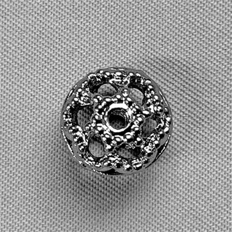 Thick Filigree Round Ball Beads 10mm Gunmetal Plated Alloy Q10 Per Pkg