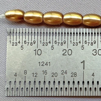 Cocoa Rice Glass Pearl 4x6mm Beads Per Strand