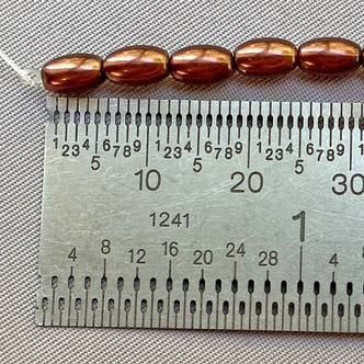 Chocolate Rice Glass Pearl 4x6mm Beads Per Strand
