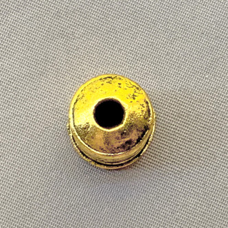 Textured Bullet Bead Caps 10x12mm Gold Plated Alloy Q20 Per Pkg