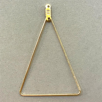Triangle Frame Charms Links 50x34mm 18Kt Gold Plated Brass Q8 Per Pkg