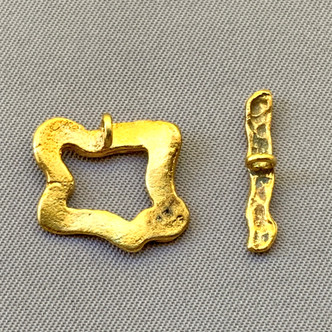 Abstract Square 13x15mm Toggle Clasps Gold Plated Copper Q4 Per Pkg