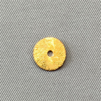Brushed Wavy Oval Spacer Beads 8mm Gold Plated Copper Q24 Per Pkg