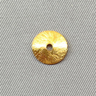 Brushed Wavy Oval Spacer Beads 8mm Gold Plated Copper Q24 Per Pkg