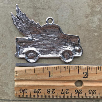 Sawyer Plaid Black White Grey Vintage Flying Junk Truck Pendant Per Pc
