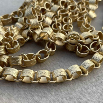 Book Chain Vintage Style Satin Hamilton Gold Decorative Chain Per Foot