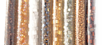 SALE Destash Sugared and Smooth Glass Pearl Beads Mixed Colors Sizes Lot #11 Per Pkg