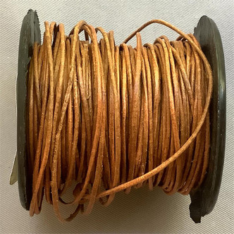 Antique Light Brown .5mm Dyed Leather Jewelry Cord per Foot