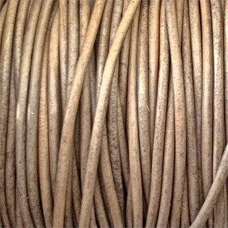 Antique Gray 1.5mm Dyed Leather Jewelry Cord per Foot