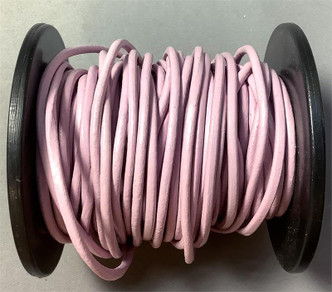 Lilac 2mm Dyed Shiny Leather Jewelry Cord per Foot