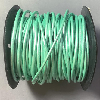 Turquoise Oasis 2mm Dyed Metallic Leather Jewelry Cord per Foot