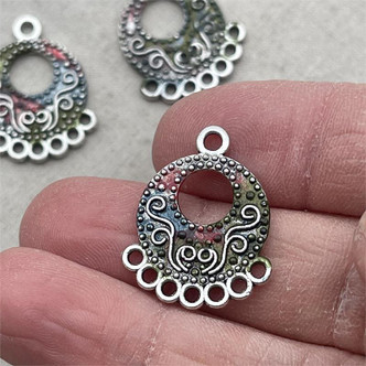 Moss Bohemian Filigree Hoop Chandelier Findings Artisan Earring Components Q4 Per Pkg