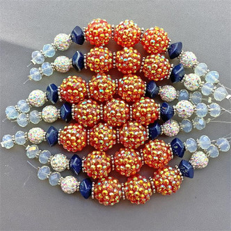 Freeia Pave Candy Bead Mix 16mm-4.5mm Per Strand