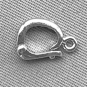 Cubic Zirconia Shortener Enhancer Clasp 10.5x7mm Platinum Plated Brass Clasps Q1 per Pkg