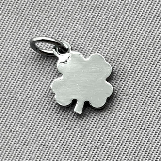 Four Leaf Clover Charms 11x8mm Platinum Plated Alloy Q12 per Pkg