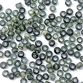 Crystal Lagoon Full Size 11/0 Round Etched Czech Glass Seed Beads per Tube