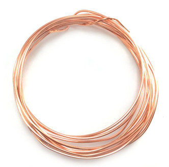 Solid Copper 16 Gauge Dead Soft Round Jewelry Wire Q20 Feet per Pkg