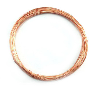 Solid Copper 26 Gauge Dead Soft Round Jewelry Wire Coil Q60 Feet per Pkg