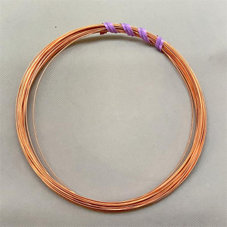 Solid Copper 18 Gauge Half Hard Half Round Jewelry Wire 25 Feet Per Pkg
