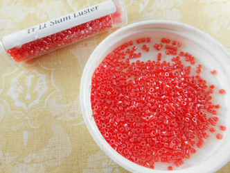 Transparent Lt Siam Luster - Delica Size 11 - Seed Beads - per tube