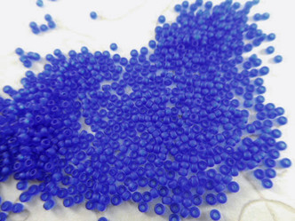 Matte Transparent Blue - Miyuki Size 15/0 - Seed Beads - per tube