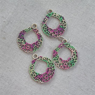 Bea Bohemian Filigree Hoop Chandelier Findings Artisan Earring Components Q4 Per Pkg