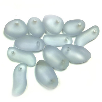 Alexandrite Mixed Pebbles Beach Sea Glass Frosted Charms Q12 per Pkg