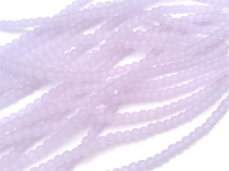 Alexandrite 4mm Round Sea Glass Beads Per Strand