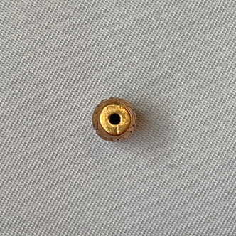 Flower Barrel Beads 10x5mm Shibuichi Q6 Per Pkg
