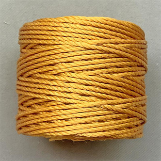 S-Lon Beading Cord Light Gold Heavy TEX400 .9mm Nylon Thread Per Spool