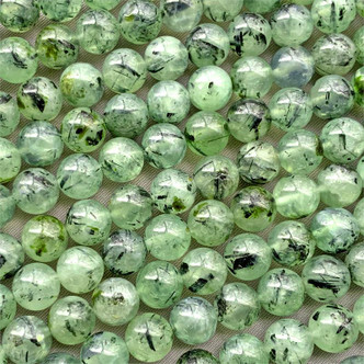 Prehnite Smooth Round 8mm Semi Precious Beads Per Strand