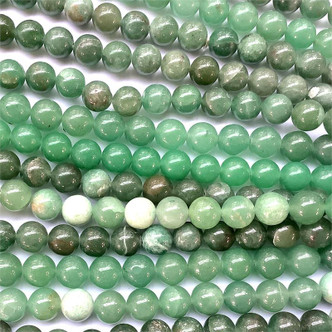 Green Aventurine 10mm Round Ball Semi Precious Beads per Strand